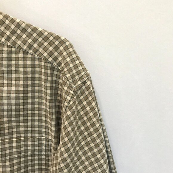 Columbia Men's Classic Long Sleeve Outdoor Shirt Sz Medium Tan Check Activewear - Picture 4 of 16